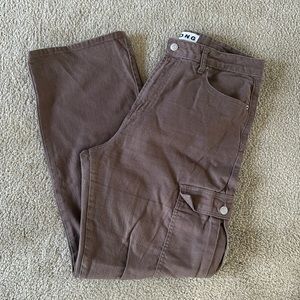 S.O.N.G High Waisted Cargo Pant / Brown Size 31